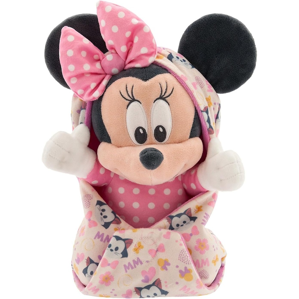 image:imageDisney Store Official Angel Plush with Blanket Pouch  Disney Babies Plushy in Baby Swaddle  Kids Toy for Those who Love Plush Figure Toys Cute Plushies amp Baby Stuffed Animals  12 InchesMinnie Mouse