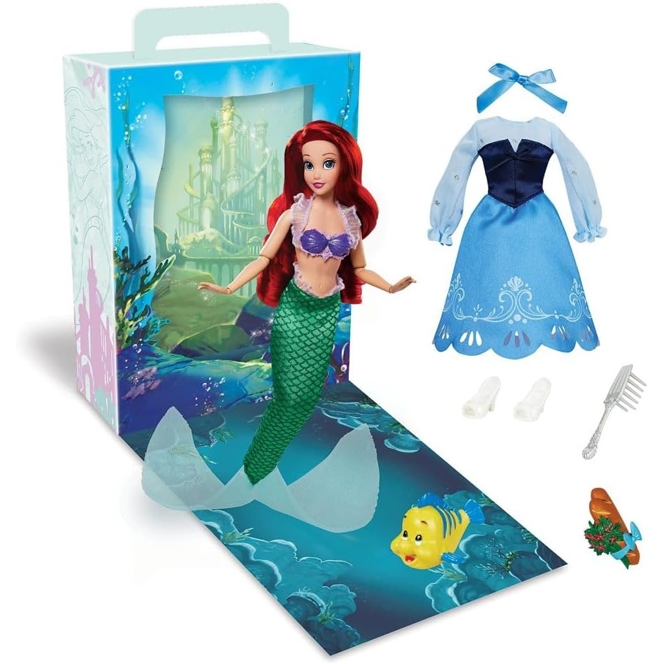 image:imageDisney Store Official Aurora Story Doll  11 Inches  Includes Coloring Book and Additional Dress Princess Doll in Classic Outfit Disney Princess Toys for GirlsAriel
