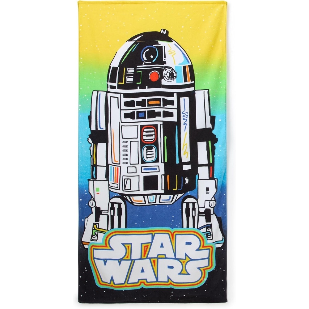 image:imageDisney Store Official Cars Beach Towel with Lightning McQueen Screen Art on Topside  Measures 29 x 58  Soft amp Absorbent for Pool or Beach  Disney Gift amp Bath Towels for Kids Who Love Cars FilmsR2D2