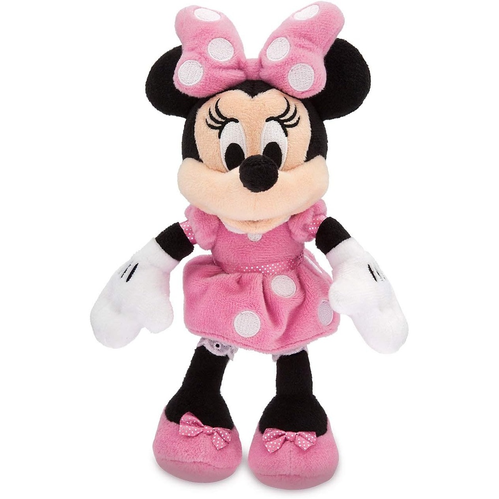 image:imageDisney Store Official Mini Bean Bag Plushies  Minnie Mouse  Pink Dress  Cute Stuffed Animal with Detailed Sculpting Embroidered Features amp Bean Bag Bottom  Plush Toys for Kids