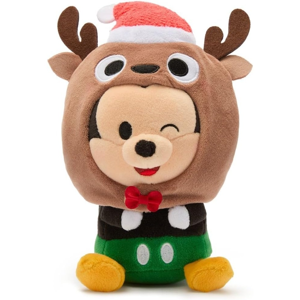 image:imageDisney Store Official Mini MixIts Plushies  Alice  Cute Stuffed Animals  Mix amp Match Detachable Hats  Hook and Loop Strap  Plush Toys for Kids and Collectors 7 InchMickey Holiday