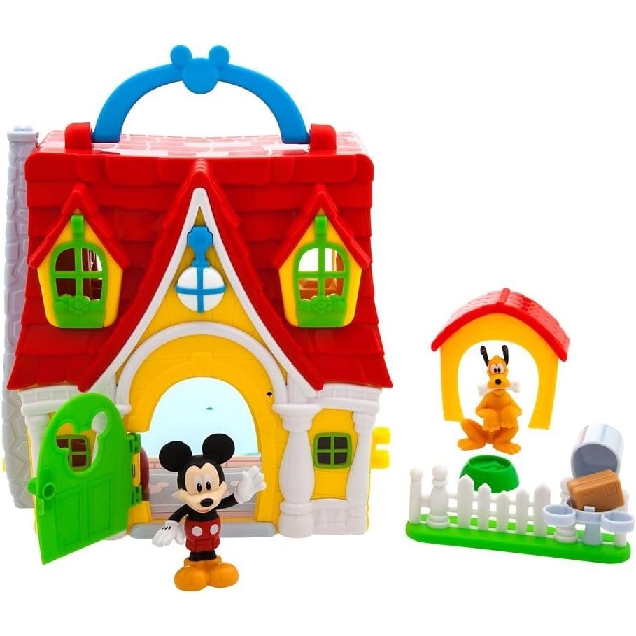 image:imageDisney Store Official Minnie Mouse Clubhouse Toy Play Set  Interactive Playhouse Junior Mickey Mouse Toys  Poseable Minnie amp Cat Figures 13Piece Set Perfect for ToddlersMickey Mouse