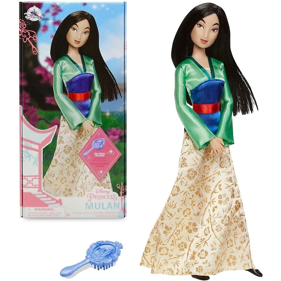 image:imageDisney Store Official Princess Classic Doll Pocahontas 11 Inches Includes Brush with Molded Details Fully Posable Toy in Classic Outfit  Disney Princess ToysMulan