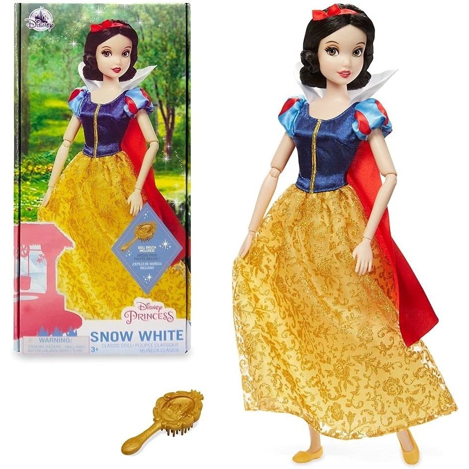 image:imageDisney Store Official Princess Classic Doll Pocahontas 11 Inches Includes Brush with Molded Details Fully Posable Toy in Classic Outfit  Disney Princess ToysSnow White