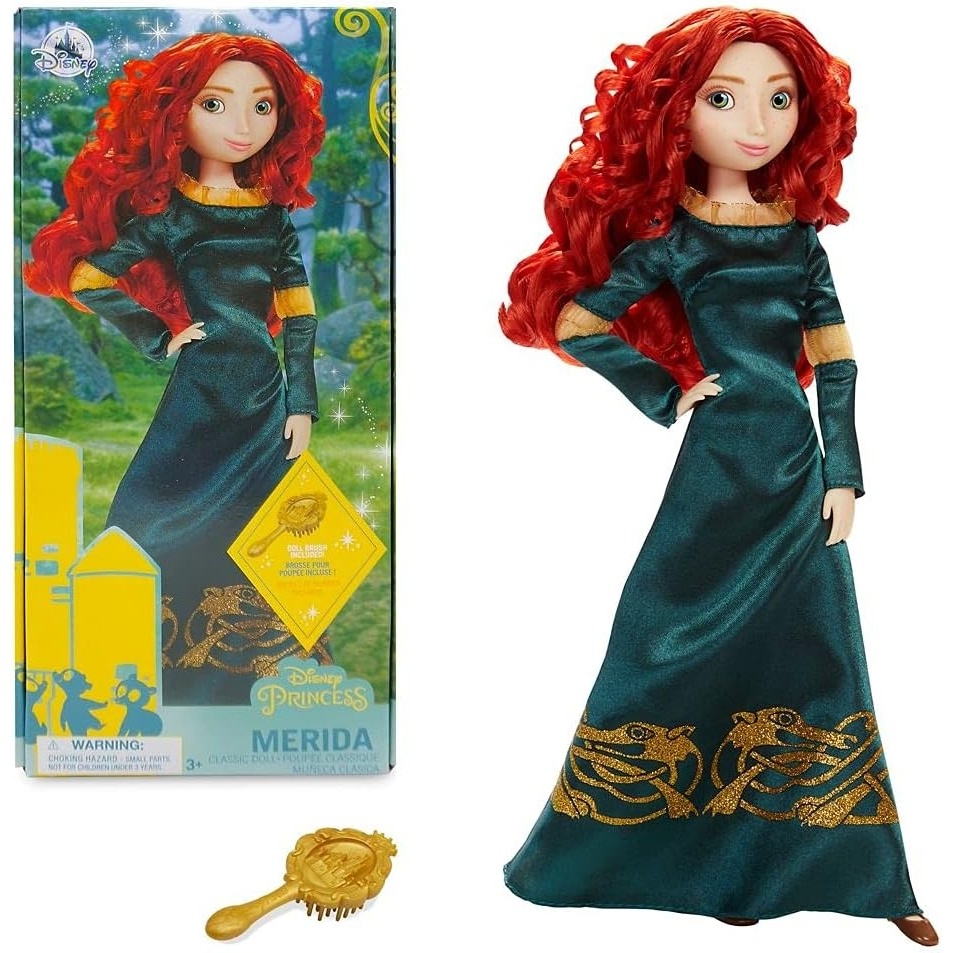 image:imageDisney Store Official Princess Classic Doll Pocahontas 11 Inches Includes Brush with Molded Details Fully Posable Toy in Classic Outfit  Disney Princess ToysMerida