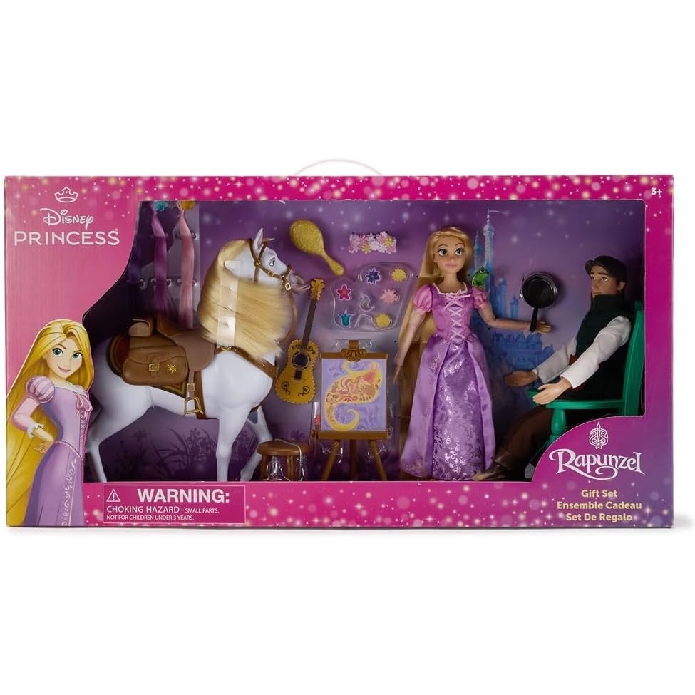 image:imageDisney Store Official Rapunzel Classic Doll Gift Set  Tangled Play Set  Disney Princess Toys Playset Featuring Rapunzel Flynn Rider Maximus amp Pascal Dolls with AccessoriesRapunzel