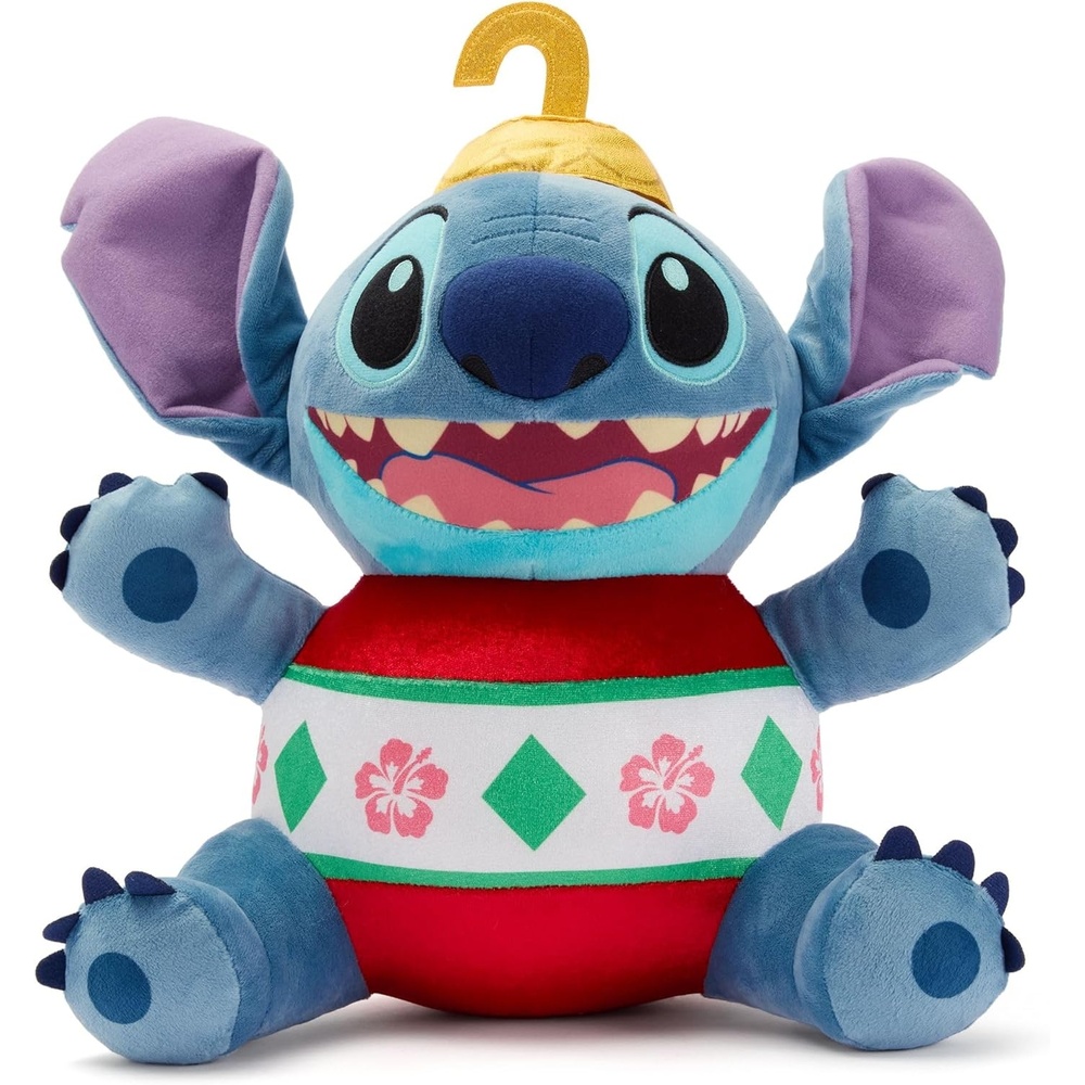 image:imageDisney Store Official Stitch Holiday Plush Lilo amp Stitch Christmas Stuffed Animals  14 Inch Disney Plushy  Features Christmas Holiday Ornament Costume with Metallic AccentsStitch