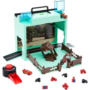 Disney Store Action Toys Pixar Car Play Set – Toolbox Case with Lightning McQueen & Tow Mater Die Cast Cars, Launcher, Junkyard Shack and Accessories – Inspired by Disney Pixar Cars Films & Cars Land(Mater)
