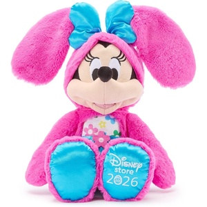 Disney Store Official 2026 Mickey Mouse Easter Plush – 14″ Disney Plushy in Easter Bunny Costume with Floppy Ears, Satin Bowtie, Floral Print Tummy, and Embroidered Logo(Minnie)