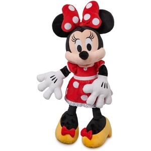Disney Store Official Angel Medium Soft Toy for Kids – Cuddly Character with Fuzzy Texture & Embroidered Details – Flexible Floppy Ears – Disney Plushy Suitable for All Ages(Minnie (Red))