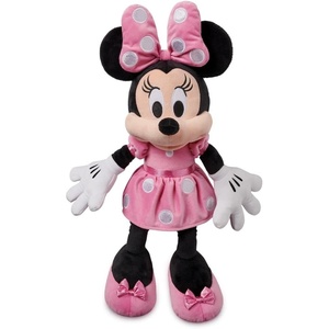 Disney Store Official Angel Medium Soft Toy for Kids – Cuddly Character with Fuzzy Texture & Embroidered Details – Flexible Floppy Ears – Disney Plushy Suitable for All Ages(Minnie (Pink))