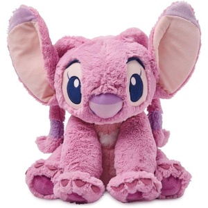 Disney Store Official Angel Medium Soft Toy for Kids – Cuddly Character with Fuzzy Texture & Embroidered Details – Flexible Floppy Ears – Disney Plushy Suitable for All Ages(Angel)