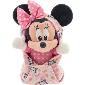 Disney Store Official Angel Plush with Blanket Pouch – Disney Babies Plushy in Baby Swaddle – Kids Toy for Those who Love Plush Figure Toys, Cute Plushies, & Baby Stuffed Animals – 12 Inches(Minnie Mouse)