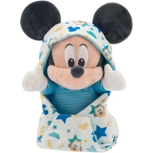 Disney Store Official Angel Plush with Blanket Pouch – Disney Babies Plushy in Baby Swaddle – Kids Toy for Those who Love Plush Figure Toys, Cute Plushies, & Baby Stuffed Animals – 12 Inches(Mickey Mouse)
