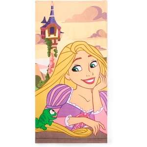 Disney Store Official Cars Beach Towel with Lightning McQueen Screen Art on Topside – Measures 29″ x 58″ – Soft & Absorbent for Pool or Beach – Disney Gift & Bath Towels for Kids Who Love Cars Films(Rapunzel)