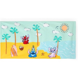 Disney Store Official Cars Beach Towel with Lightning McQueen Screen Art on Topside – Measures 29″ x 58″ – Soft & Absorbent for Pool or Beach – Disney Gift & Bath Towels for Kids Who Love Cars Films(Leroy & Stitch)