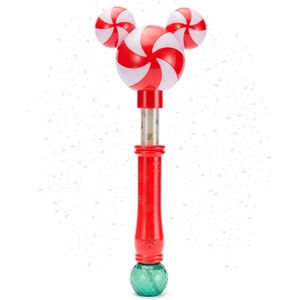 Disney Store Official Cars Lightning McQueen Light-Up Bubble Wand – Interactive Pixar LED Toy, Perfect for Kids & Fans of the Movies, Ideal Outdoor Play & Parties, Durable & Safe for All Ages(Mickey Mouse (Peppermint))