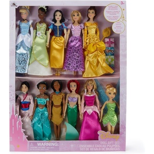Disney Store Official Classic Doll Collection Gift Set – Disney Princess Toys Set with Dolls & Accessories – Comes in Display Box – Includes 11 Fashion Dolls & Accessories
