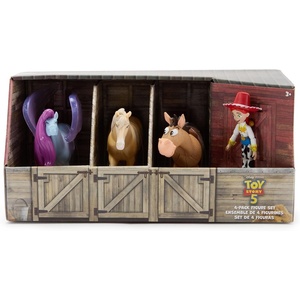 Disney Store Official Jessie Horse Play Set – Toy Story 5 Toys Set Featuring Jessie, Bullseye, Pegasus & Palomino Figures in Scenic Stable Display Packaging