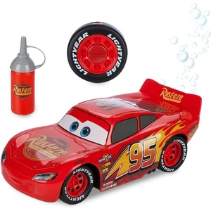 Disney Store Official Lightning McQueen Bubble-Blowing Remote Control Car – 2.4GHZ RC Cars with Bubble Fluid Refill – Toddler Boy Toys Inspired by Pixar’s Cars – Light Up Fun for Little Racers