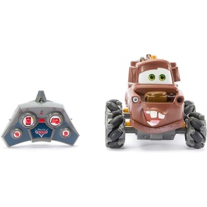 Disney Store Official Lightning McQueen Light-Up Remote Control Car – Lightning McQueen RC Car with Monster Truck Wheels, 2.4GHz Radio Controlled RC Toy with 360° Spin & Light-Up Smoke Effect(Tow Mater)