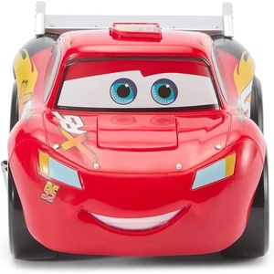 Disney Store Official Lightning McQueen Push ‘N’ Go Talking Vehicle – Pixar Cars Toys – Talking & Moving Action – Cars Movie Toys – Engine Reveal & Catchphrases – Disney Gift for Boys(Lightning McQueen)