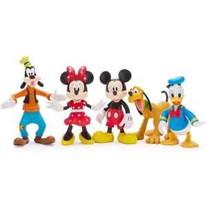 Disney Store Official Mickey Mouse & Friends Articulated Figure Set – Fab Five Toy Action Figures Set – Includes Mickey, Minnie, Donald, Pluto & Goofy – Articulated 8” Toys with Scenic Display Box