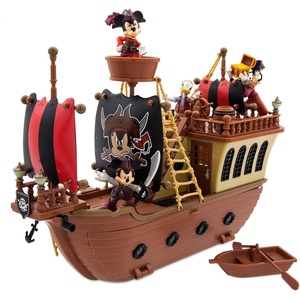 Disney Store Official Mickey Mouse and Friends Pirate Ship Play Set, Pirates of The Caribbean Theme, Mickey Mouse Toys for Toddlers and Kids, Interactive Pirate Toys for Kids 3-5