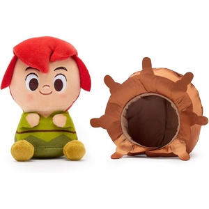 Disney Store Official Mini Mix-Its Plushies – Alice – Cute Stuffed Animals – Mix & Match Detachable Hats – Hook and Loop Strap – Plush Toys for Kids and Collectors, 7 Inch(Peter Pan)