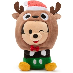 Disney Store Official Mini Mix-Its Plushies – Alice – Cute Stuffed Animals – Mix & Match Detachable Hats – Hook and Loop Strap – Plush Toys for Kids and Collectors, 7 Inch(Mickey (Holiday))