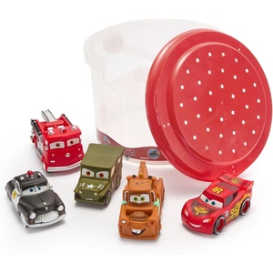Disney Store Official Moana 2 Bath Toys Set – Includes 5 Detailed Toys with a Straining Storage Bucket – Bath Time Fun & Water Play Set for Kids(Cars)