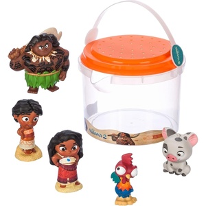 Disney Store Official Moana 2 Bath Toys Set – Includes 5 Detailed Toys with a Straining Storage Bucket – Bath Time Fun & Water Play Set for Kids(Moana 2)
