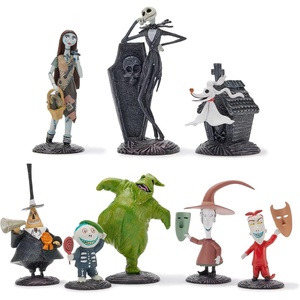 Disney Store Official Moana 2 Figure Set – 7 Fully Sculpted Disney Figures Including Moana, Simea, Maui, Pua with Heihei, Matangi, Loto & Moni with Scenic Backgrounds(Nightmare)