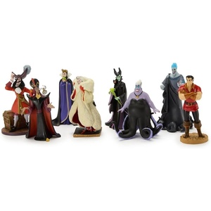 Disney Store Official Moana 2 Figure Set – 7 Fully Sculpted Disney Figures Including Moana, Simea, Maui, Pua with Heihei, Matangi, Loto & Moni with Scenic Backgrounds(Villains)