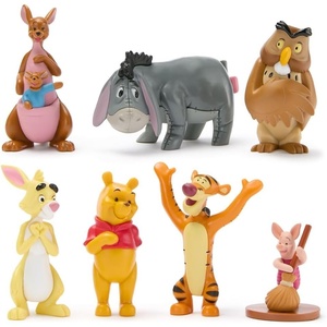Disney Store Official Moana 2 Figure Set – 7 Fully Sculpted Disney Figures Including Moana, Simea, Maui, Pua with Heihei, Matangi, Loto & Moni with Scenic Backgrounds(Winnie the Pooh)