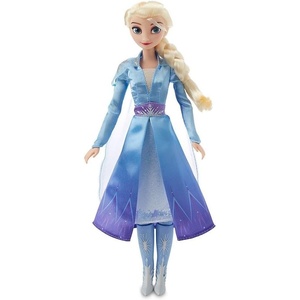 Disney Store Official Moana 2 Singing Doll – Poseable Disney Princess Toy with Authentic Costume, Heart of Te Fiti Necklace, Heihei Figure, Sings ‘We’re Back’, Styled Hair, Window Packaging(Elsa)