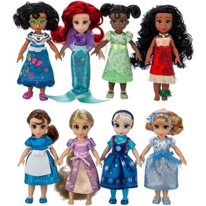 Disney Store Official Once Upon a Story Princess Toys Set with 8 Poseable Mini Dolls: Cinderella, Ariel, Belle, Tiana, Rapunzel, Elsa, Moana & Mirabel – Travel Window Carry Case with Handle