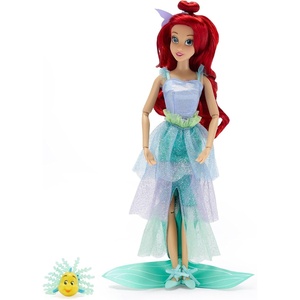 Disney Store Official Princess Ballet Doll – 11 Inch Belle Ballerina Doll – Includes Molded Hair Clips, 2 Tutu Outfits, Accessories and Robin Figure – Disney Princess Toys for Girls(Ariel)