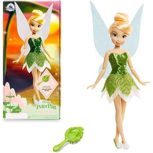 Disney Store Official Princess Classic Doll (Pocahontas), 11 Inches, Includes Brush with Molded Details, Fully Posable Toy in Classic Outfit – Disney Princess Toys(Tinker Bell)