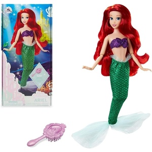 Disney Store Official Princess Classic Doll (Pocahontas), 11 Inches, Includes Brush with Molded Details, Fully Posable Toy in Classic Outfit – Disney Princess Toys(Ariel)