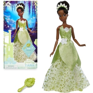 Disney Store Official Princess Classic Doll (Pocahontas), 11 Inches, Includes Brush with Molded Details, Fully Posable Toy in Classic Outfit – Disney Princess Toys(Tiana)