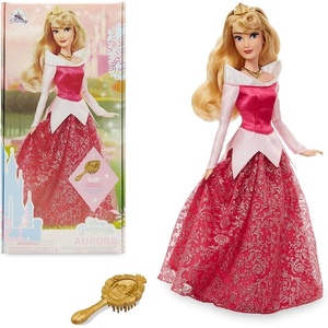 Disney Store Official Princess Classic Doll (Pocahontas), 11 Inches, Includes Brush with Molded Details, Fully Posable Toy in Classic Outfit – Disney Princess Toys(Aurora)