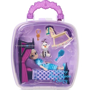 Disney Store Official Princess Moana Once Upon a Story Doll Playset, 5 Inch Mini Doll Playset – Mini Figures with Accessories Toys(Elsa)