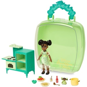 Disney Store Official Princess Moana Once Upon a Story Doll Playset, 5 Inch Mini Doll Playset – Mini Figures with Accessories Toys(Tiana)