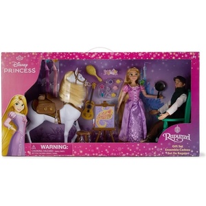 Disney Store Official Rapunzel Classic Doll Gift Set – Tangled Play Set – Disney Princess Toys Playset Featuring Rapunzel, Flynn Rider, Maximus, & Pascal Dolls with Accessories(Rapunzel)
