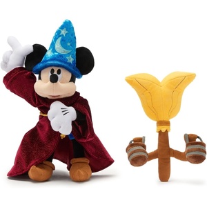Disney Store Official Sorcerer Mickey Mouse & Magic Broom Plush Set – Fantasia 85th Anniversary – Includes 2 Plushies – Perfect Disney Gifts or Collectibles for Fans of Mickey Mouse Toys(Sorcerer Mickey)