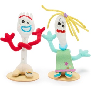 Disney Store Official Toy Story Alien Magnetic Shoulder Plush – Pizza Planet Stuffed Toy Includes a Magnetic Pad & Soft, Fuzzy Fabrics – Funny Toy Story Plush Toys – Mini 5”(Forky & Karen)