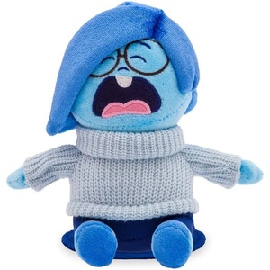 Disney Store Official Toy Story Alien Magnetic Shoulder Plush – Pizza Planet Stuffed Toy Includes a Magnetic Pad & Soft, Fuzzy Fabrics – Funny Toy Story Plush Toys – Mini 5”(Sadness)