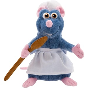 Disney Store Official Ratatouille Rat Plush – Master Chef Remy Stuffed Animal with Chef’s Hat & Apron, Soft Plush Fabric, Felt Spoon, Detailed Sculpting, Embroidered Features – Small 9”